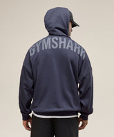Power Zip Up Hoodie - Heavy Blue