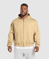 Oversized Hooded Jacket - Sand Beige