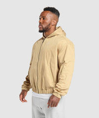 Oversized Hooded Jacket - Sand Beige