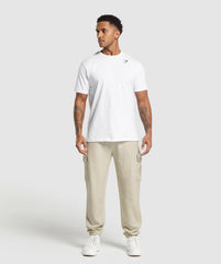 Heavyweight Washed Cargo Joggers - Pebble Grey