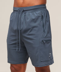 Rest Day 6" Cargo Shorts - Titanium Blue