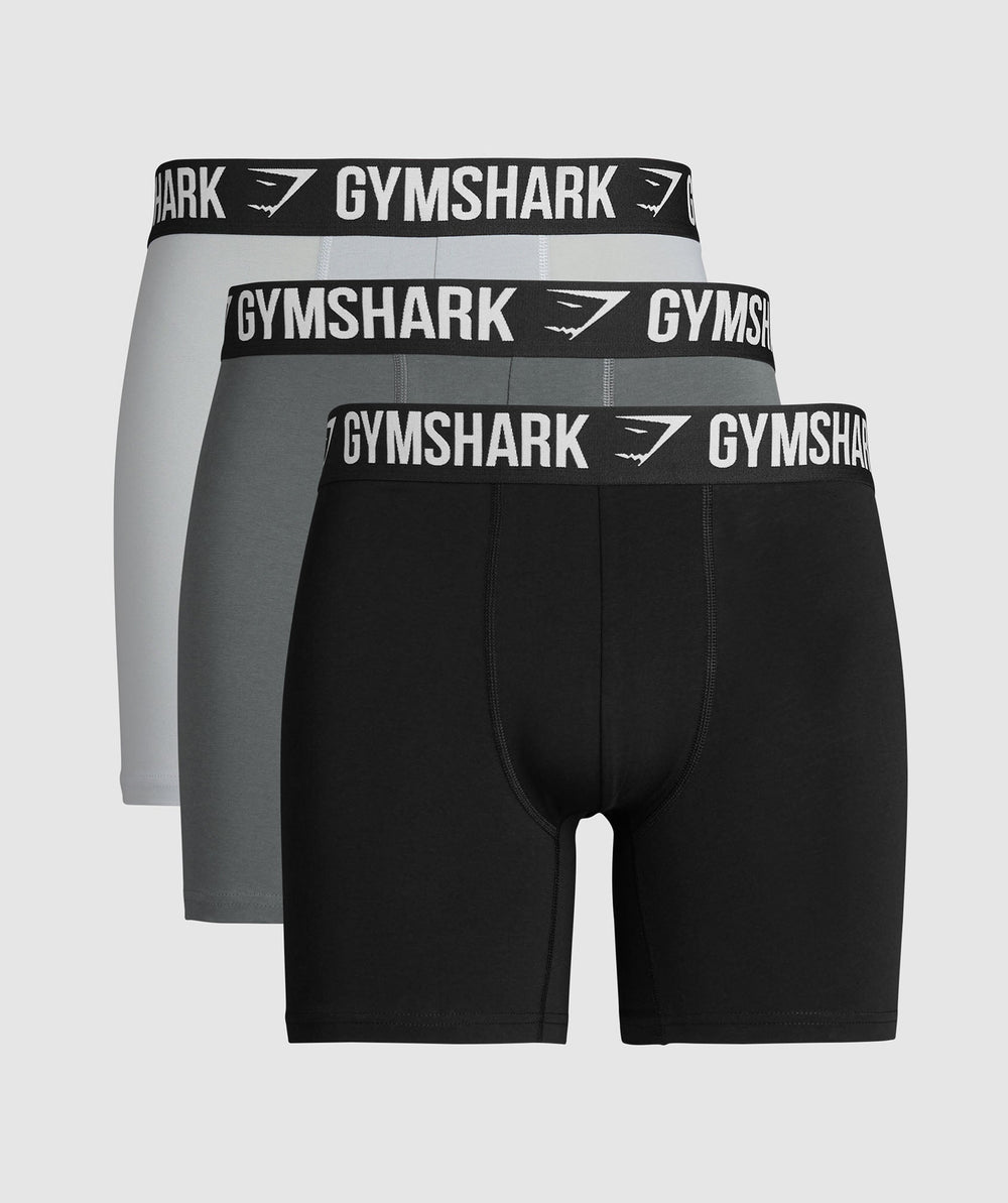 Long Boxer Brief 3PK - Black/Pitch Grey/Light Grey