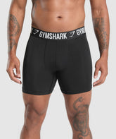 Long Boxer Brief 3PK - Black/Black/Black