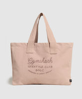 Script Oversized Tote - Muted Pink