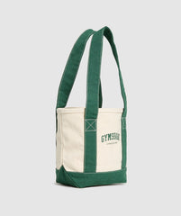 Collegiate Mini Tote - Oat White/Classic Green