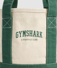 Collegiate Mini Tote - Oat White/Classic Green