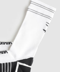 Crew Running Socks - White/Black