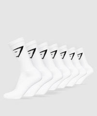Crew Socks 7pk - White