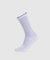 Frill Crew Single Sock - Fresh Lilac/Cobalt Purple