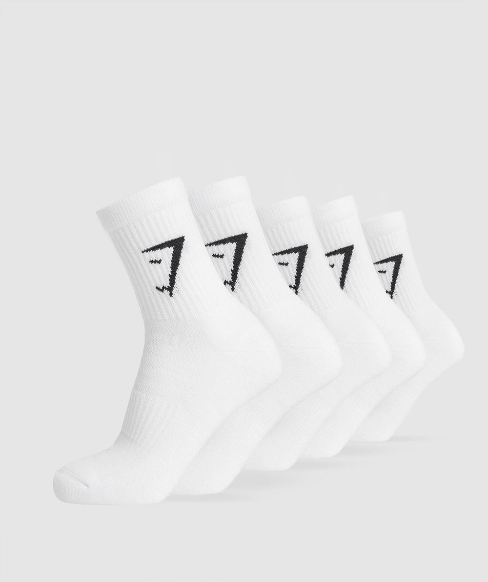 Midi Socks 5pk - White