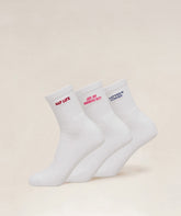 Lattes and Lunges Multi Graphic Midi 3pk - White