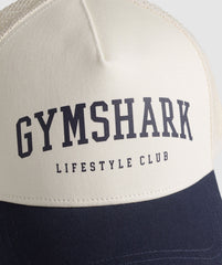 Collegiate Trucker - Oat White/Heavy Blue