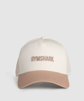 Wordmark Trucker Cap - Oat White/Deep Fawn Brown