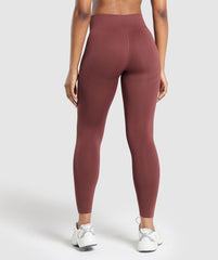 Everyday Seamless Leggings - Burgundy Brown