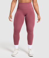 Legacy Logo Leggings - Washed Berry Pink