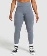 Lifting Logo Leggings - Iron Blue