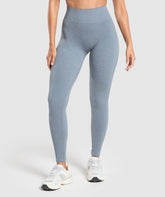 Luxe Seamless Leggings - Metal Blue Marl