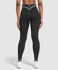 Stitch Feature Leggings - Black