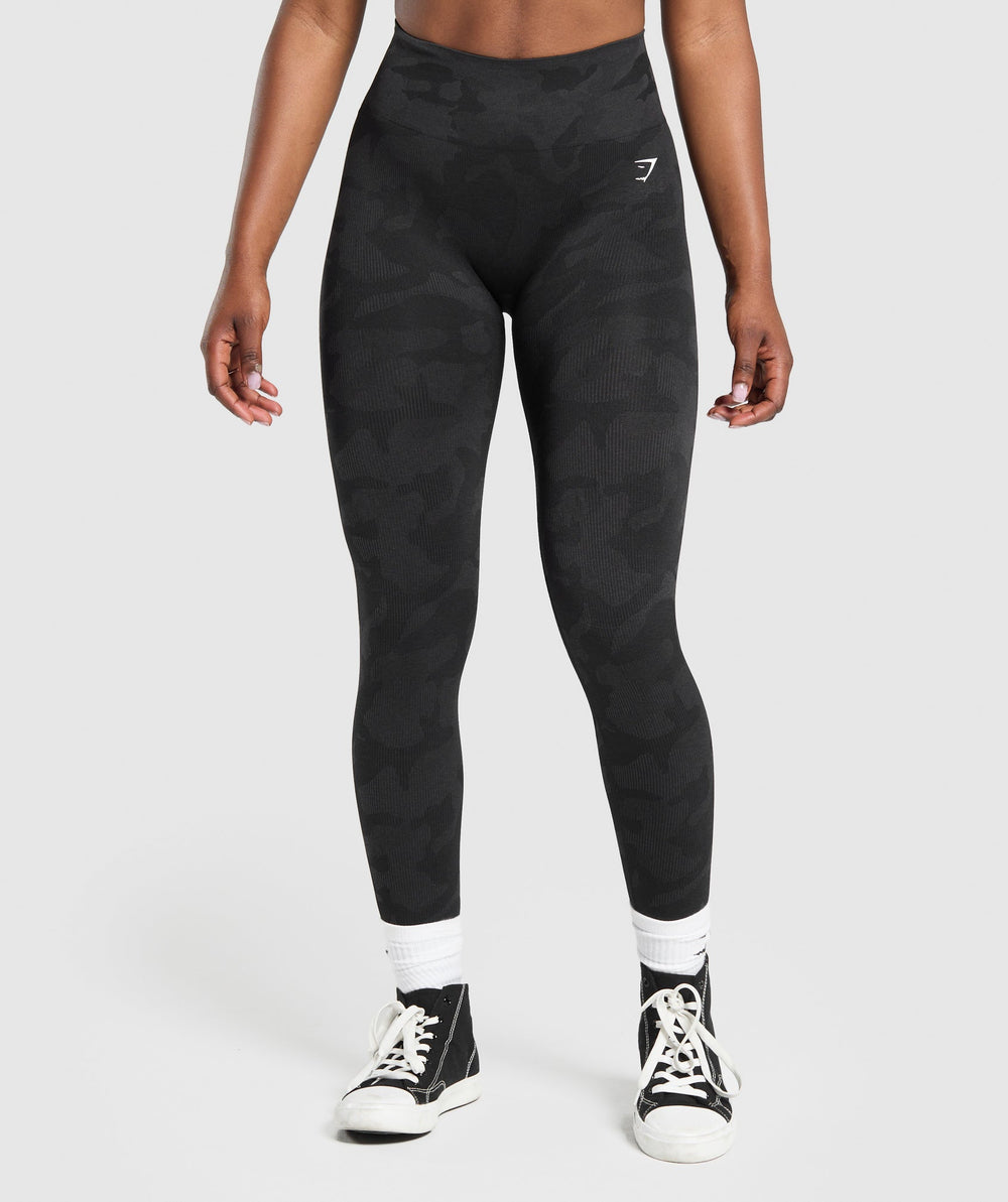 Adapt Camo Seamless Leggings - Black/Asphalt Grey