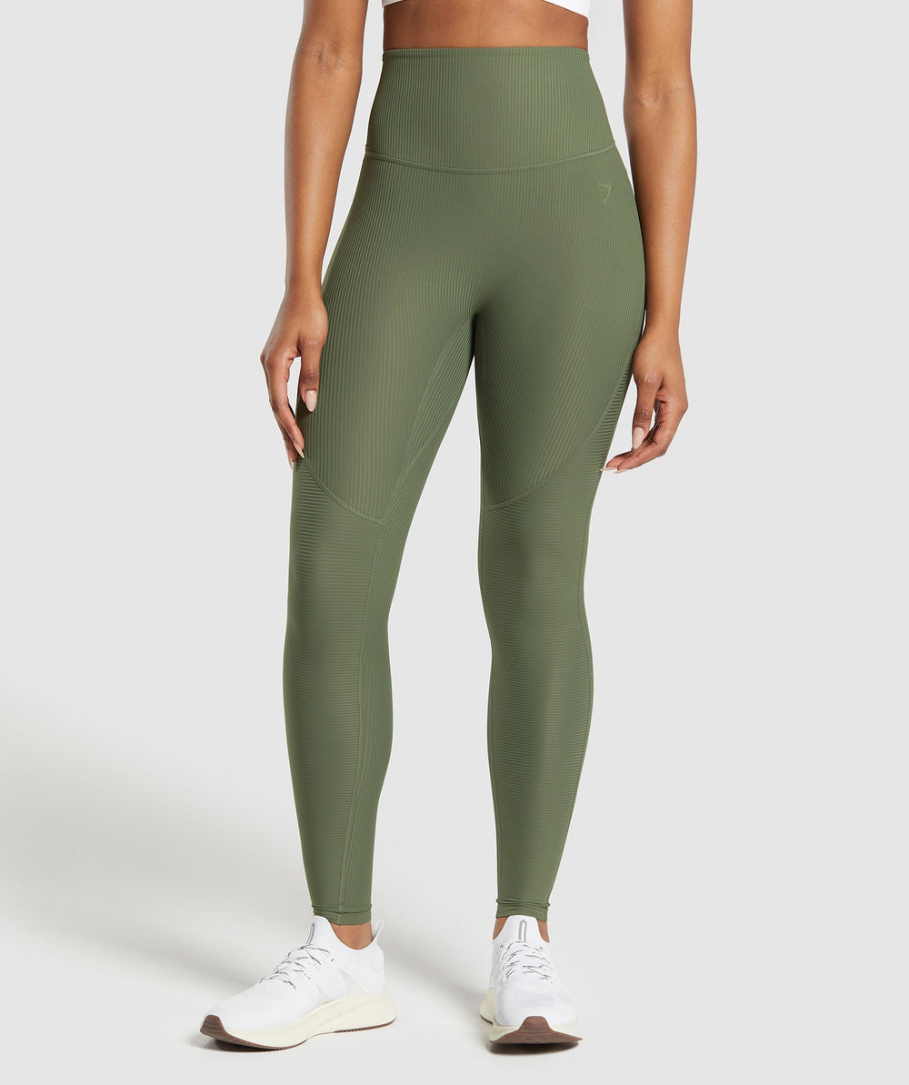 Ribbed Legging - Core Olive