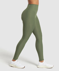 Ribbed Legging - Core Olive