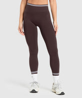 Contrast Seamless Leggings - Heritage Brown