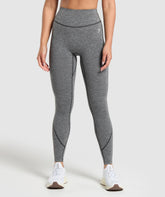 Heart Marl Leggings - Black