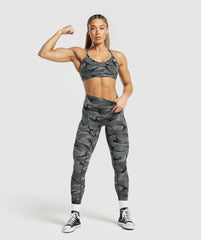 Legacy Printed Regular Leggings - Pitch Grey