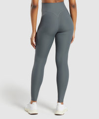 Ribbed Leggings - Strong Grey