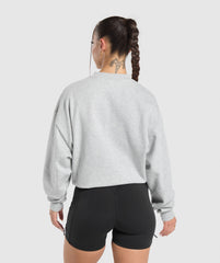 Lifting Essentials Oversized Sweatshirt - Light Grey Core Marl