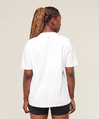 Heavy Duty Graphic Oversized T-Shirt - White