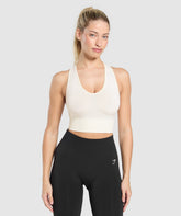 Everyday Seamless Crop Tank - Soft White
