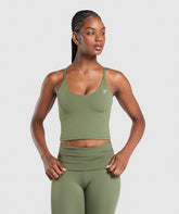 Training Cami Tank With Shelf - Core Olive