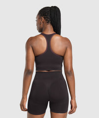 Lift Seamless Midi Tank With Shelf - Depth Purple/Black Marl