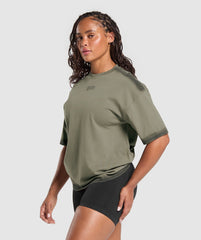 Gains Washed Heavyweight Cotton T-Shirt - Base Green/Strength Green