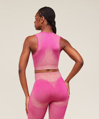 Diffuse Seamless Cropped Tank - Winning Pink/Refresh Yellow