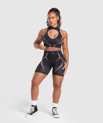 Apex Lift Seamless Crop Top - Darkest Purple/Sour Pink