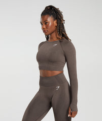 Vital Crop Top - Brown Marl