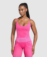 Apex Seamless Midi Tank With Shelf - Valley Pink/Sour Pink