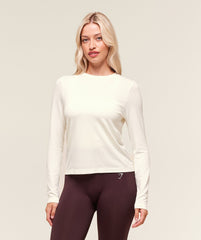 Everyday Seamless Long Sleeve Top - Soft White