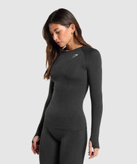 Vital Long Sleeve Top - Black Marl