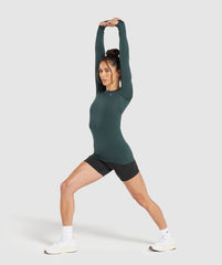 Vital Long Sleeve Top - Woodland Green Marl