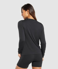 Everyday Seamless Long Sleeve Top - Black