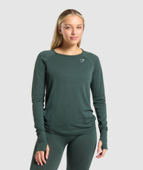 Vital Light Long Sleeve Top - Woodland Green Marl