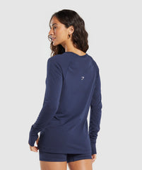 Vital Light Long Sleeve Top - Heavy Blue/ Marl