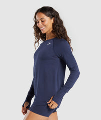 Vital Light Long Sleeve Top - Heavy Blue/ Marl