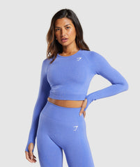 Vital Crop Top - Lift Blue Marl