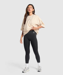 Elevate Chain Oversized T-Shirt - Cream Beige