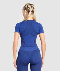 Sport Seamless Midi Top - Force Blue/Pastel Blue