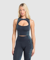 Caged Seamless Tank With Shelf - Heavy Blue/Iron Blue